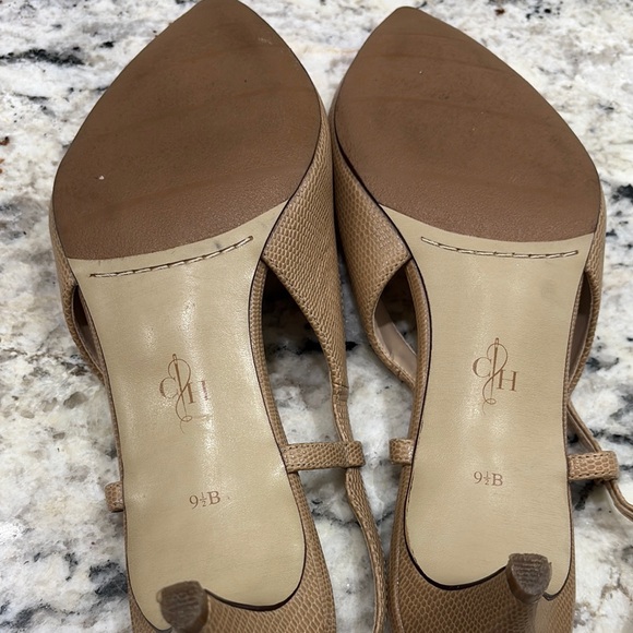 🔥Closet Clear Out🔥. Cole Haan Tan Kitten Heels with Slingback Design - Picture 6 of 8